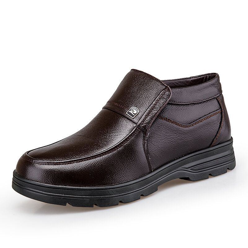 Bequeme Wasserdichte Rutschfeste Warme Weiche Business Casual Stiefeletten Für Herren