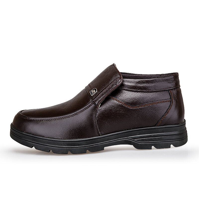 Bequeme Wasserdichte Rutschfeste Warme Weiche Business Casual Stiefeletten Für Herren