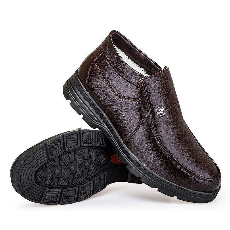 Bequeme Wasserdichte Rutschfeste Warme Weiche Business Casual Stiefeletten Für Herren