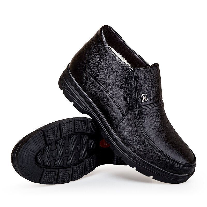 Bequeme Wasserdichte Rutschfeste Warme Weiche Business Casual Stiefeletten Für Herren