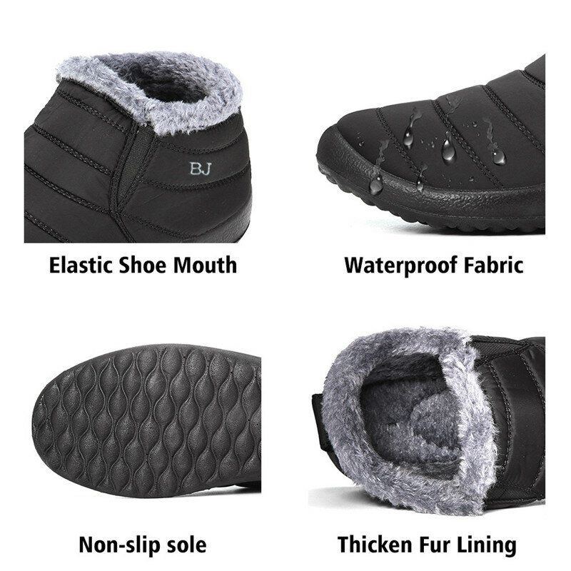 Bj Shoes Warme Flache Knöchelhohe Schneestiefel Mit Wollfutter Für Damen