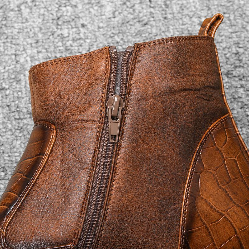 Business Stiefel Mit Seitlichem Reißverschluss Und Retro Quaste Für Herren