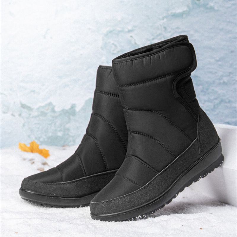 Damen Lässige Warmfutter Wasserdichte Klettverschluss Kurze Waden Schneestiefel