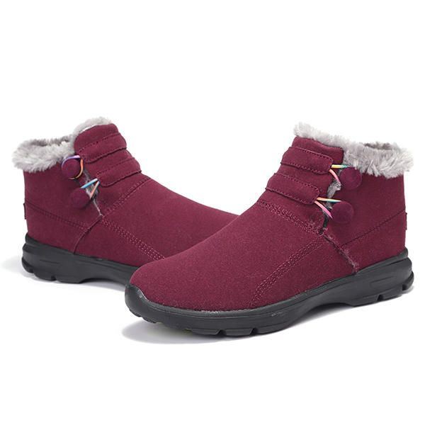 Damen Schneestiefel Pelzfutter Baumwolle Rutschfeste Outdoor Sportschuhe