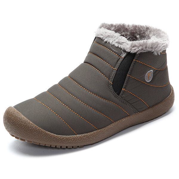 Damen Winter Unisex Baumwoll Schneestiefel In Großen Größen Warm Halten Outdoor Plüsch Stiefeletten