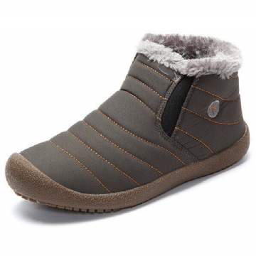 Damen Winter Unisex Baumwoll Schneestiefel In Großen Größen Warm Halten Outdoor Plüsch Stiefeletten