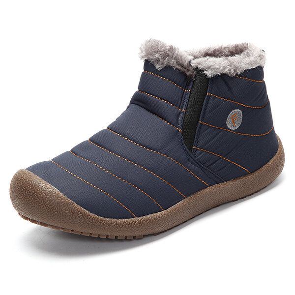 Damen Winter Unisex Baumwoll Schneestiefel In Großen Größen Warm Halten Outdoor Plüsch Stiefeletten