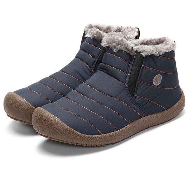 Damen Winter Unisex Baumwoll Schneestiefel In Großen Größen Warm Halten Outdoor Plüsch Stiefeletten