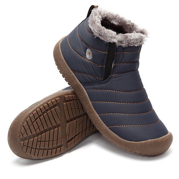 Damen Winter Unisex Baumwoll Schneestiefel In Großen Größen Warm Halten Outdoor Plüsch Stiefeletten