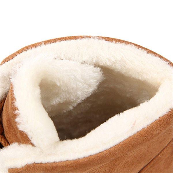 Große Damen Winter Warm Halten Flache Plüsch Schnee Stiefel Knöchel Kurze Stiefel