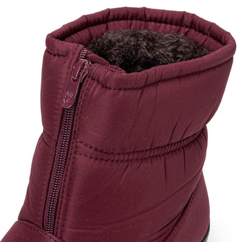 Große Warm Gefütterte Damen Schneestiefel Mit Frontreißverschluss