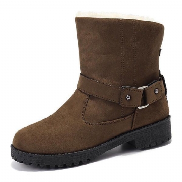 Große Winterpelzfutter Halten Warme Schneestiefel Für Damen