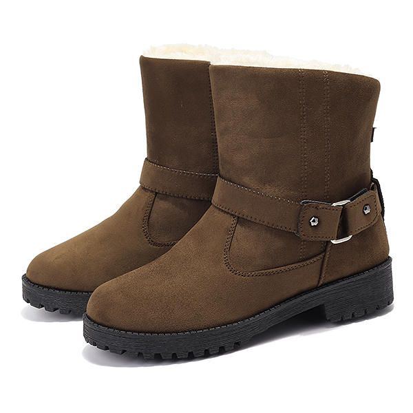 Große Winterpelzfutter Halten Warme Schneestiefel Für Damen