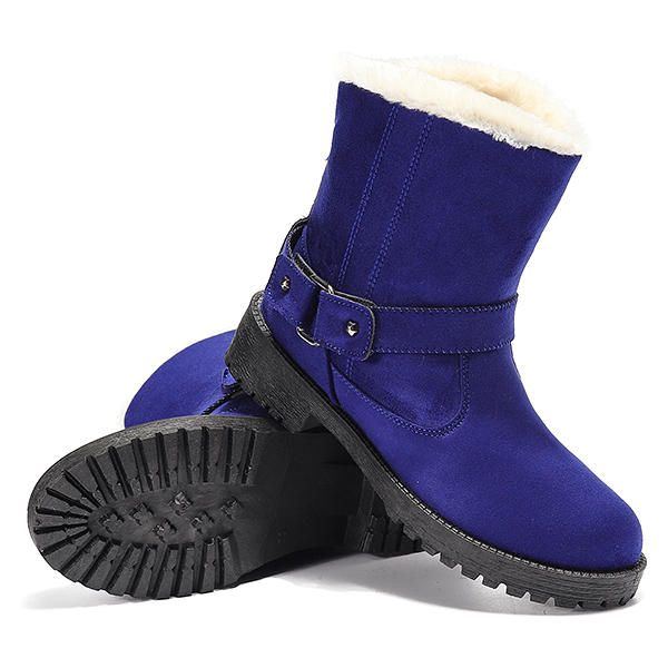 Große Winterpelzfutter Halten Warme Schneestiefel Für Damen