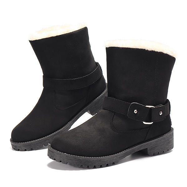 Große Winterpelzfutter Halten Warme Schneestiefel Für Damen