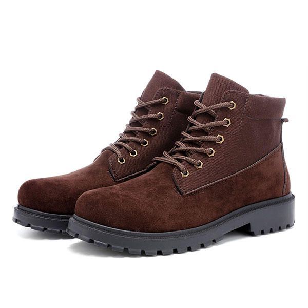 Herren Bequeme Canvas Wildleder High Top Stiefel