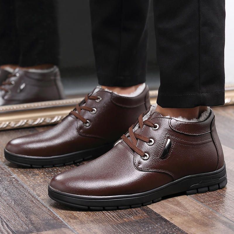 Herren Casual Daily Warm Plüschfutter Stiefeletten