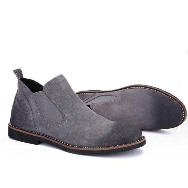 Herren Casual Wildleder Elastische Bnad Weiche Stiefeletten