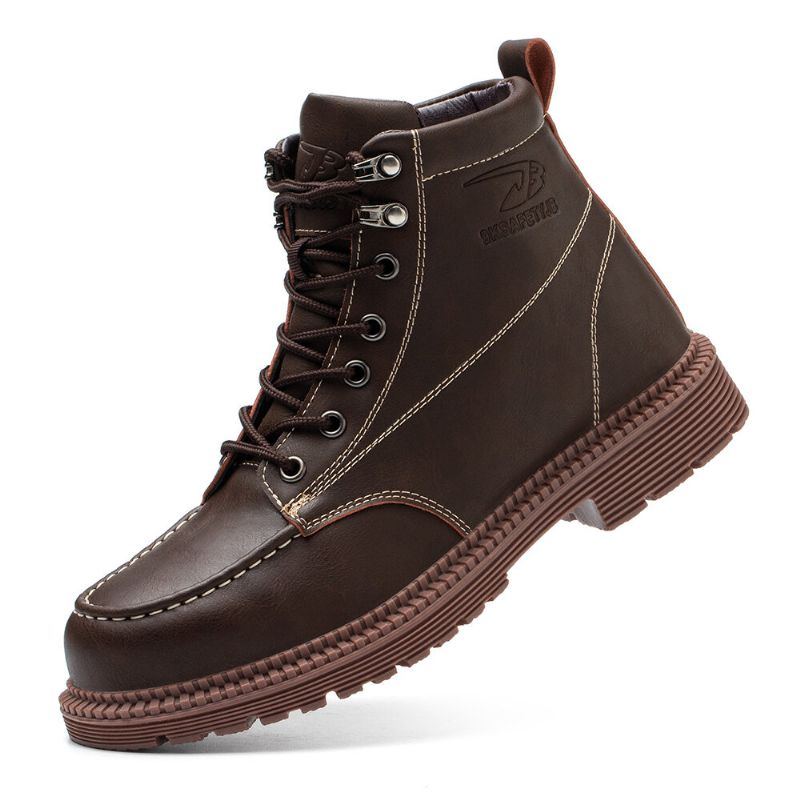 Herren Mikrofaser Leder Rutschfeste Outdoor Casual Martin Stiefel