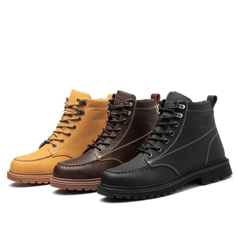 Herren Mikrofaser Leder Rutschfeste Outdoor Casual Martin Stiefel