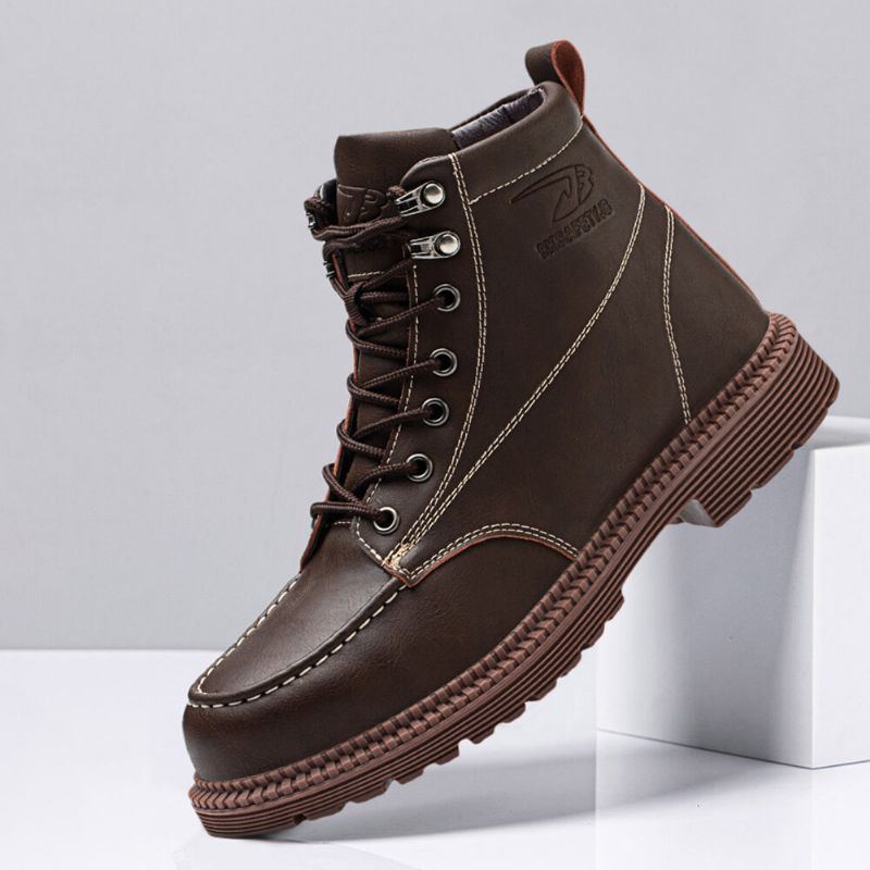 Herren Mikrofaser Leder Rutschfeste Outdoor Casual Martin Stiefel