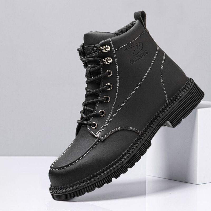 Herren Mikrofaser Leder Rutschfeste Outdoor Casual Martin Stiefel