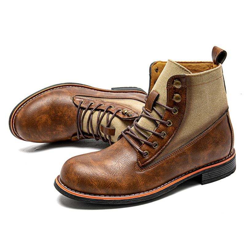 Herren Retro Casual Rutschfest Splicing Business Short Boots