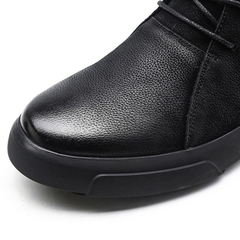 Herren Retro Stilvolle Schuhzehe Lässige Lederstiefeletten