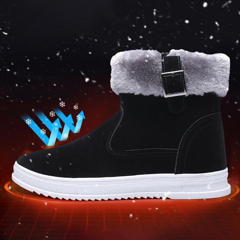 Herren Schneestiefel Mit Warmer Futtergröße Und Schnalle