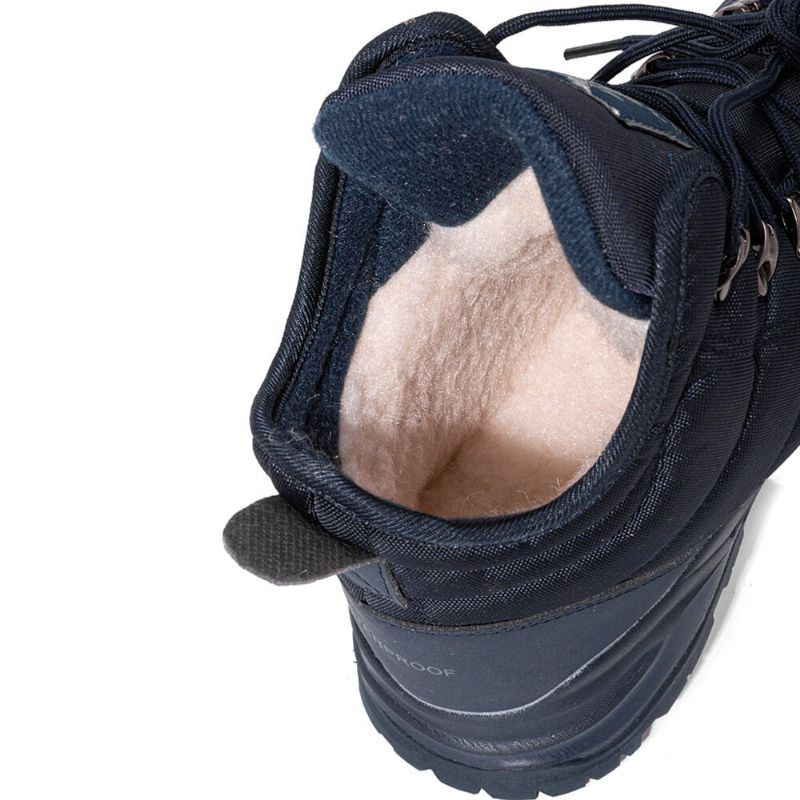 Herren Schnürschuhe Rutschfest Wasserdicht Plus Samt Verdicken Winter Warme Schneestiefel Lässige Wanderschuhe