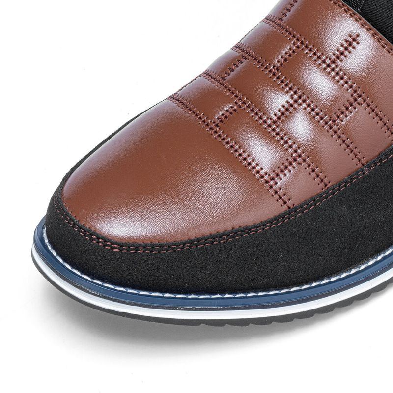 Herren Slip On Business Casual Stiefeletten Aus Leder Mit Weicher Sohle