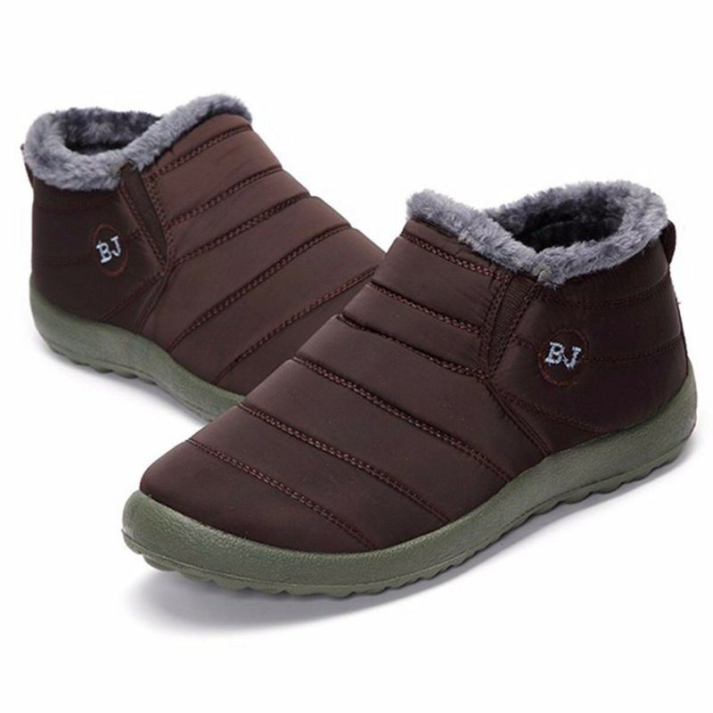 Herren Winter Baumwoll Warm Gefütterte Lässige Outdoor Schneestiefel