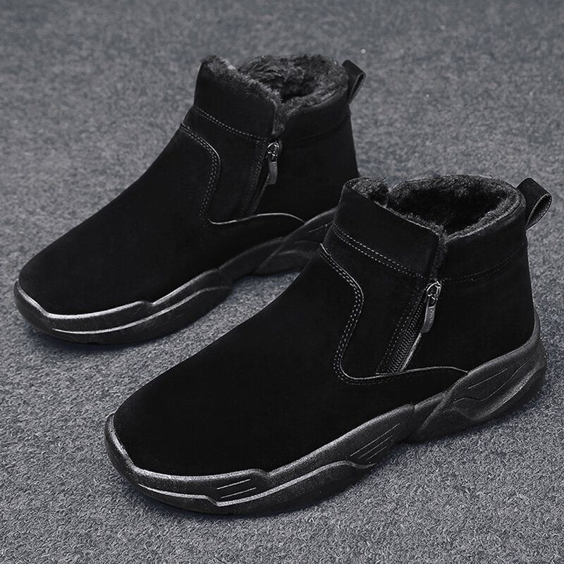 Herren Winter Warme Plüschfutter Verdicken High Top Schneestiefel Mit Seitlichem Reißverschluss