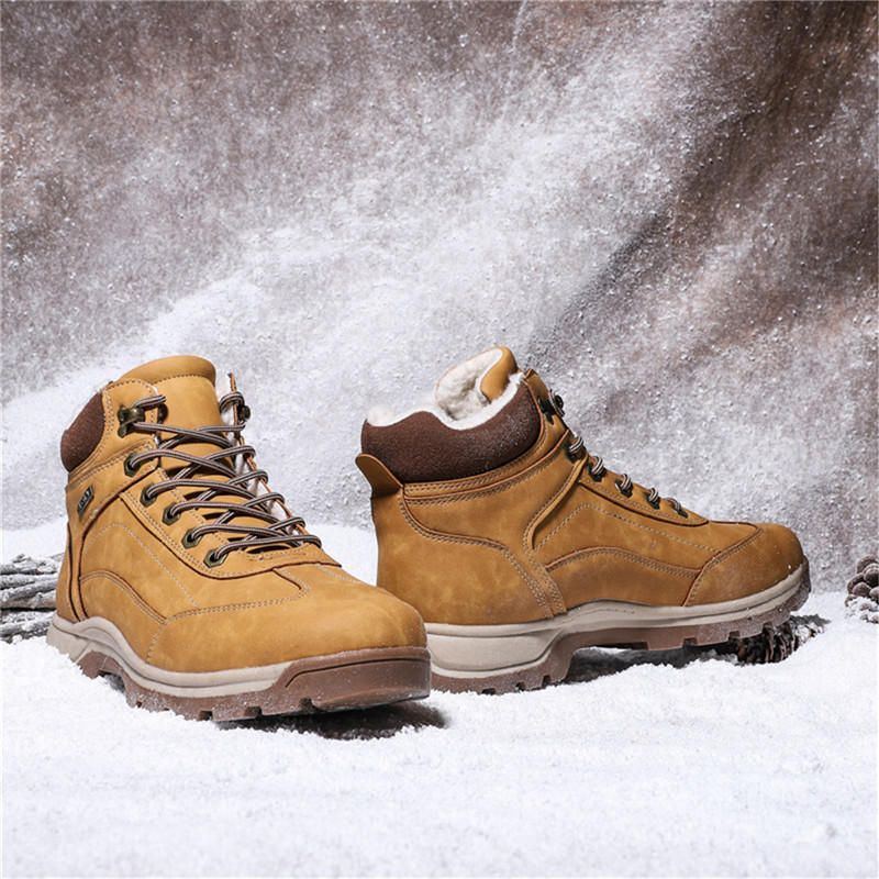 Herren Winter Warmes Plüschfutter Lässige Weiche Outdoor Schneestiefel