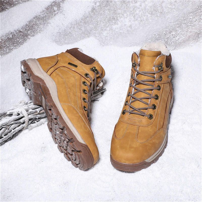 Herren Winter Warmes Plüschfutter Lässige Weiche Outdoor Schneestiefel