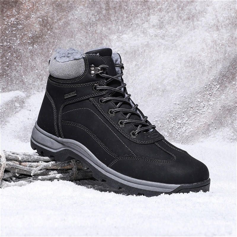 Herren Winter Warmes Plüschfutter Lässige Weiche Outdoor Schneestiefel