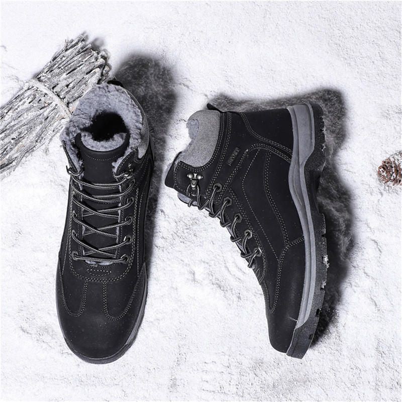 Herren Winter Warmes Plüschfutter Lässige Weiche Outdoor Schneestiefel