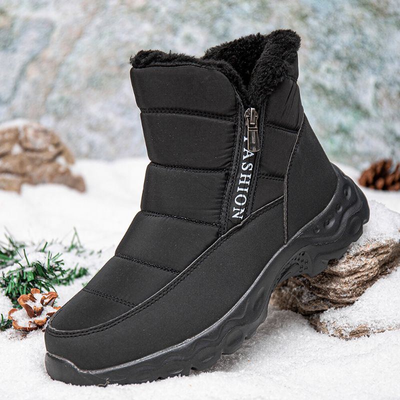 Herren Winterstiefel Mit Seitenreißverschluss Warm Gefüttert