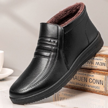 Herren Winterstiefel Mit Warmem Plüschfutter Und Rutschfestem Leder