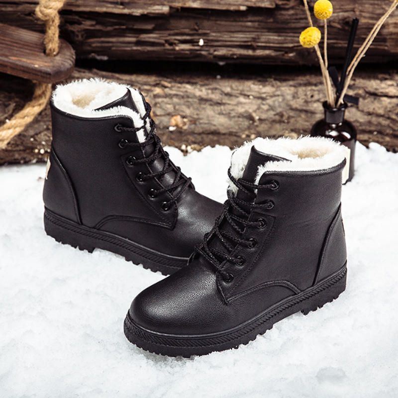 Lässige Bequeme Damen Schneestiefel Mit Pelzfutter