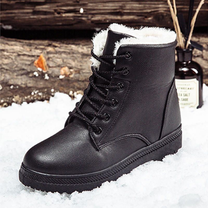 Lässige Bequeme Damen Schneestiefel Mit Pelzfutter