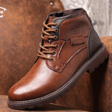 Lässige Stiefeletten Aus Weichem Leder Im Retro Cowboy Stil Für Herren