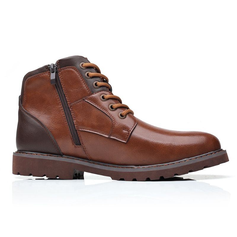 Lässige Stiefeletten Aus Weichem Leder Im Retro Cowboy Stil Für Herren