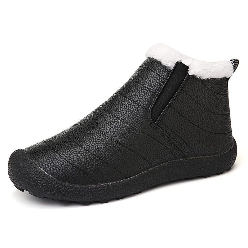 Lässige Warme Wasserdichte Slip On Schneestiefel Für Herren