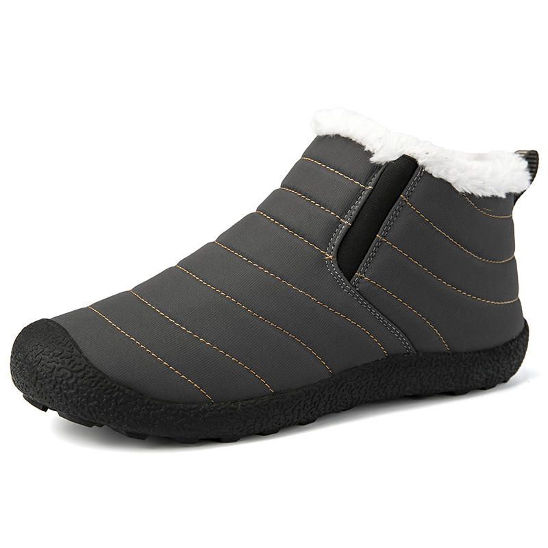 Lässige Warme Wasserdichte Slip On Schneestiefel Für Herren