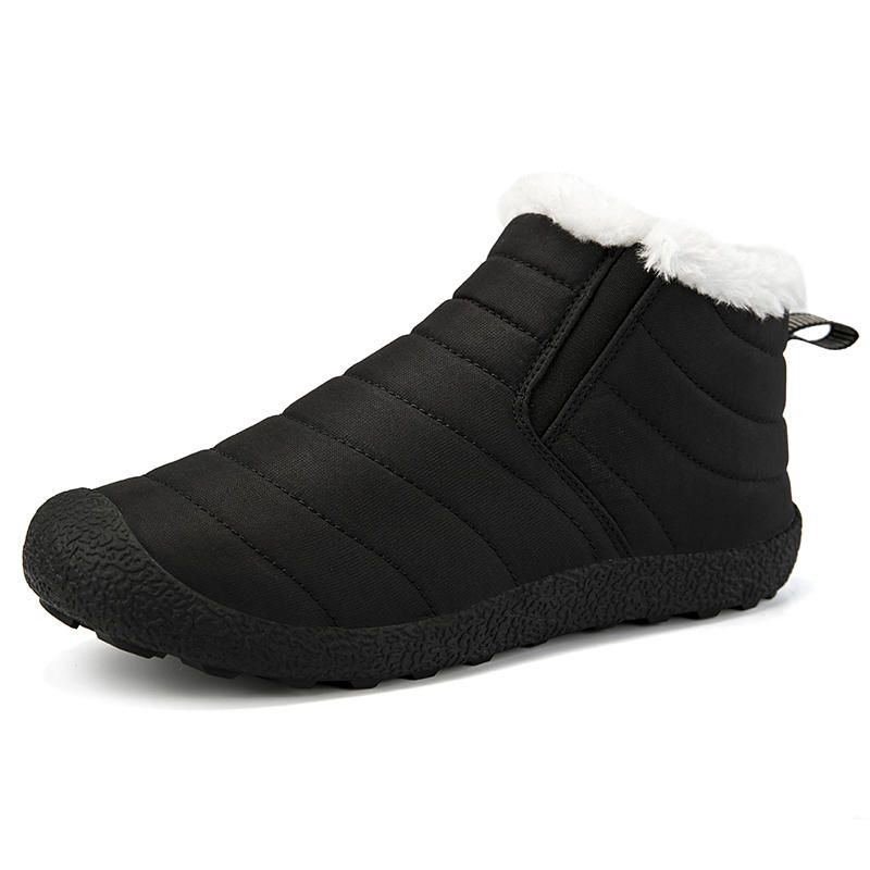 Lässige Warme Wasserdichte Slip On Schneestiefel Für Herren