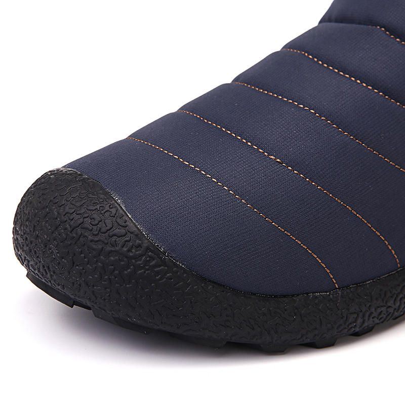 Lässige Warme Wasserdichte Slip On Schneestiefel Für Herren