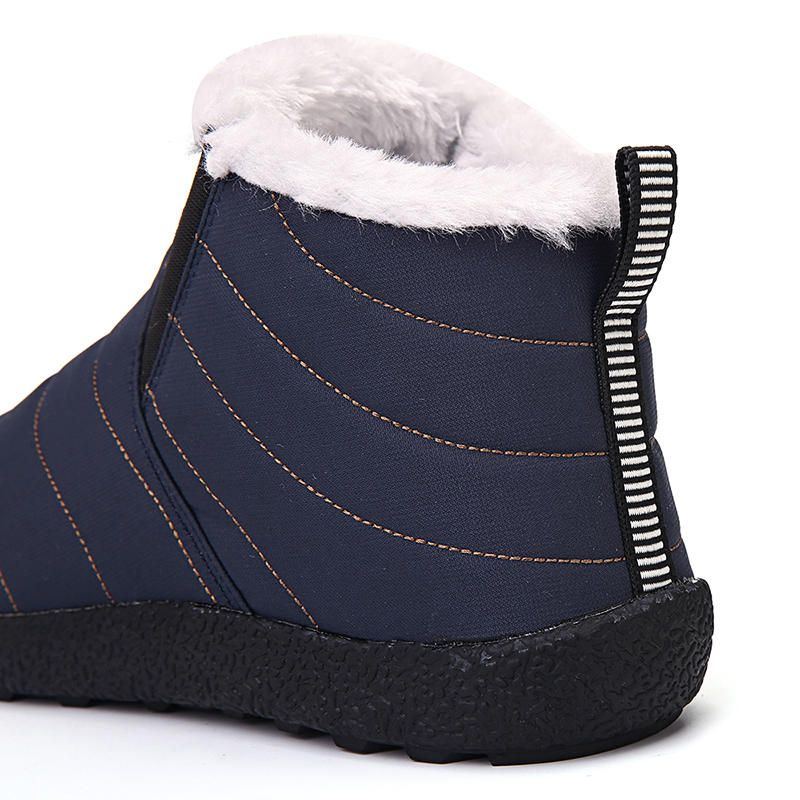 Lässige Warme Wasserdichte Slip On Schneestiefel Für Herren