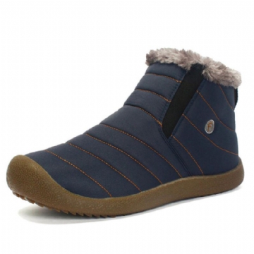 Herren Big Size Warm Fluff Wasserdichte Schneestiefel