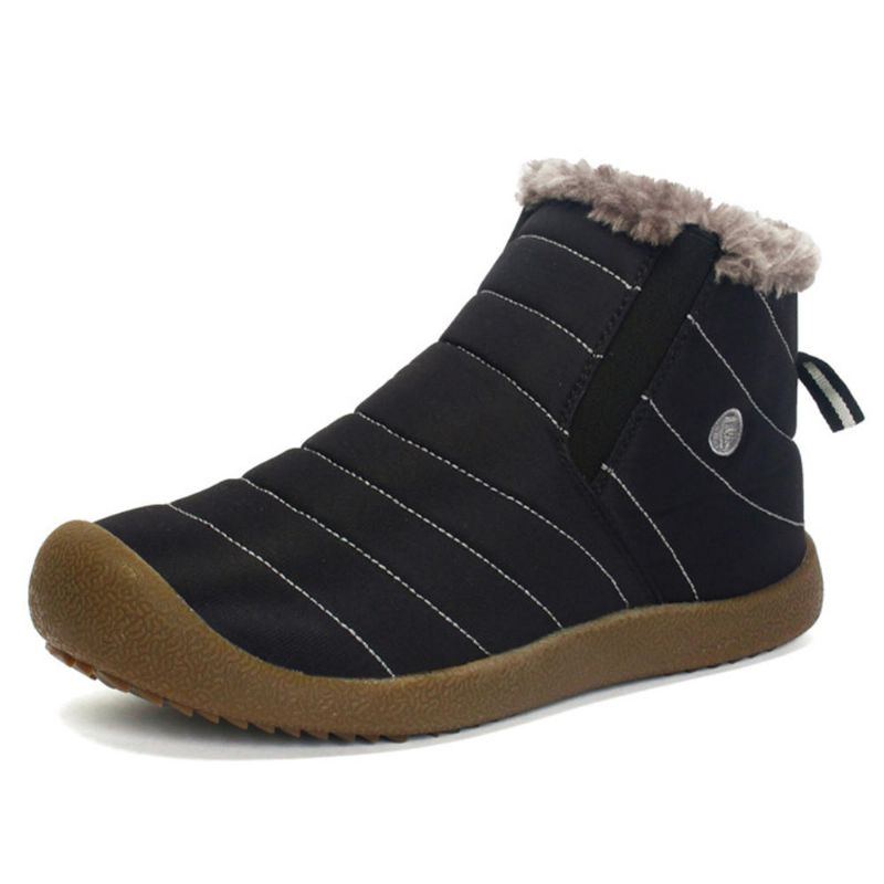 Herren Big Size Warm Fluff Wasserdichte Schneestiefel